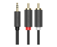 UGREEN AV102 Kabel 2x RCA Cinch jack 3.5 mm 1m czarny - 1488938 - zdjęcie 2